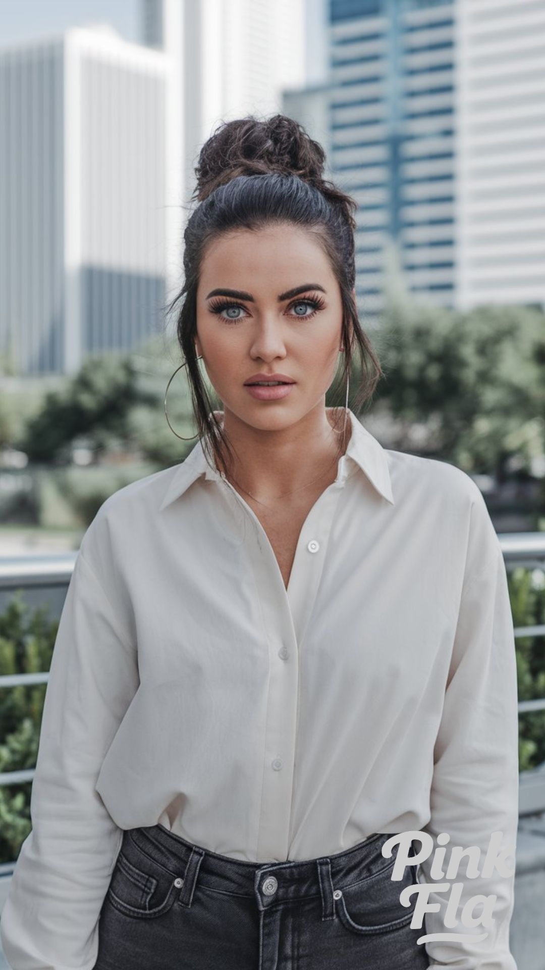 City Smart: Polished Layers for a Warm Workday - Black Jeans Summer Outfit