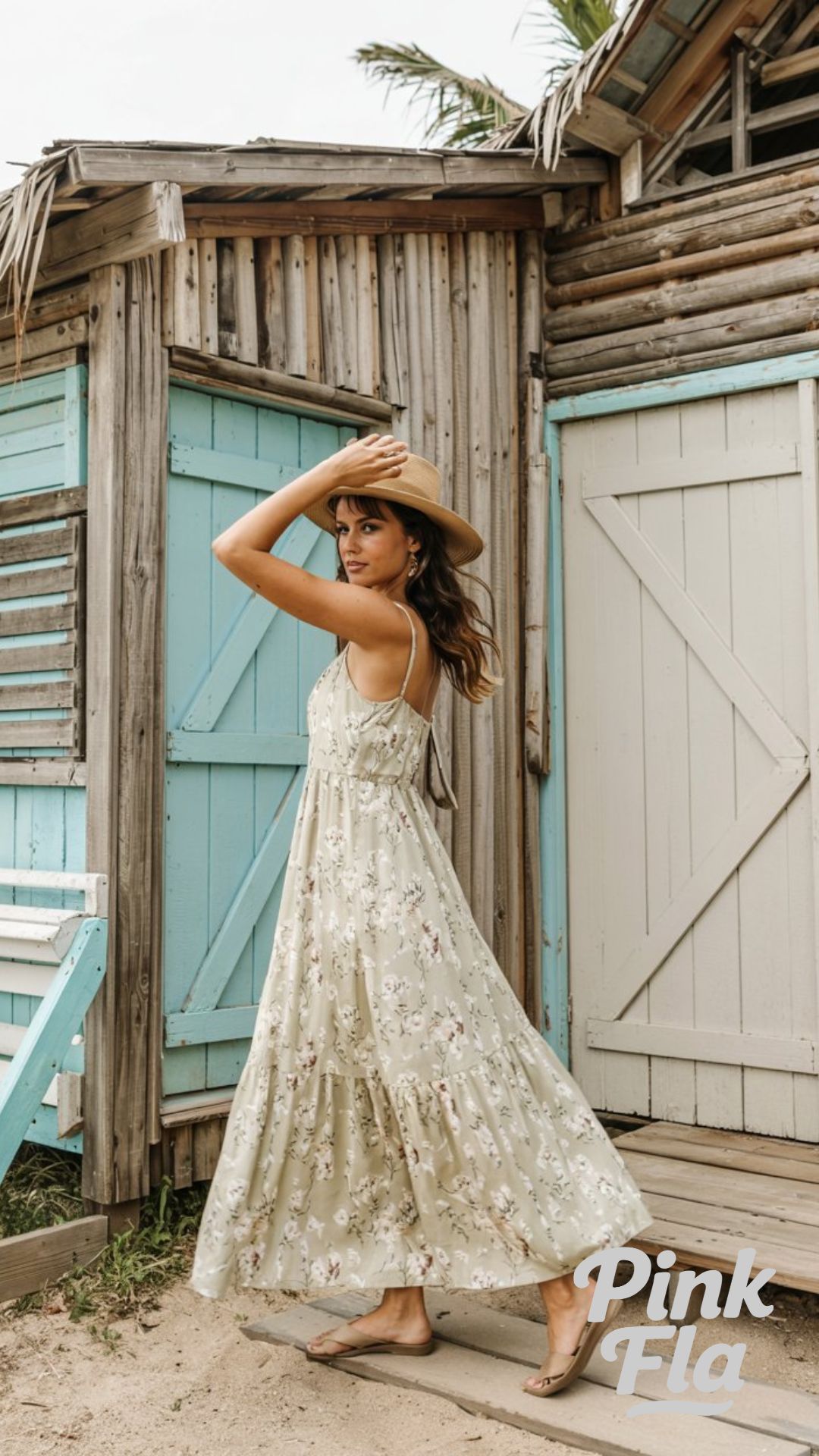 Coastal Calm in a Floral Maxi and Straw Hat - Trendy Summer Outfit Ideas