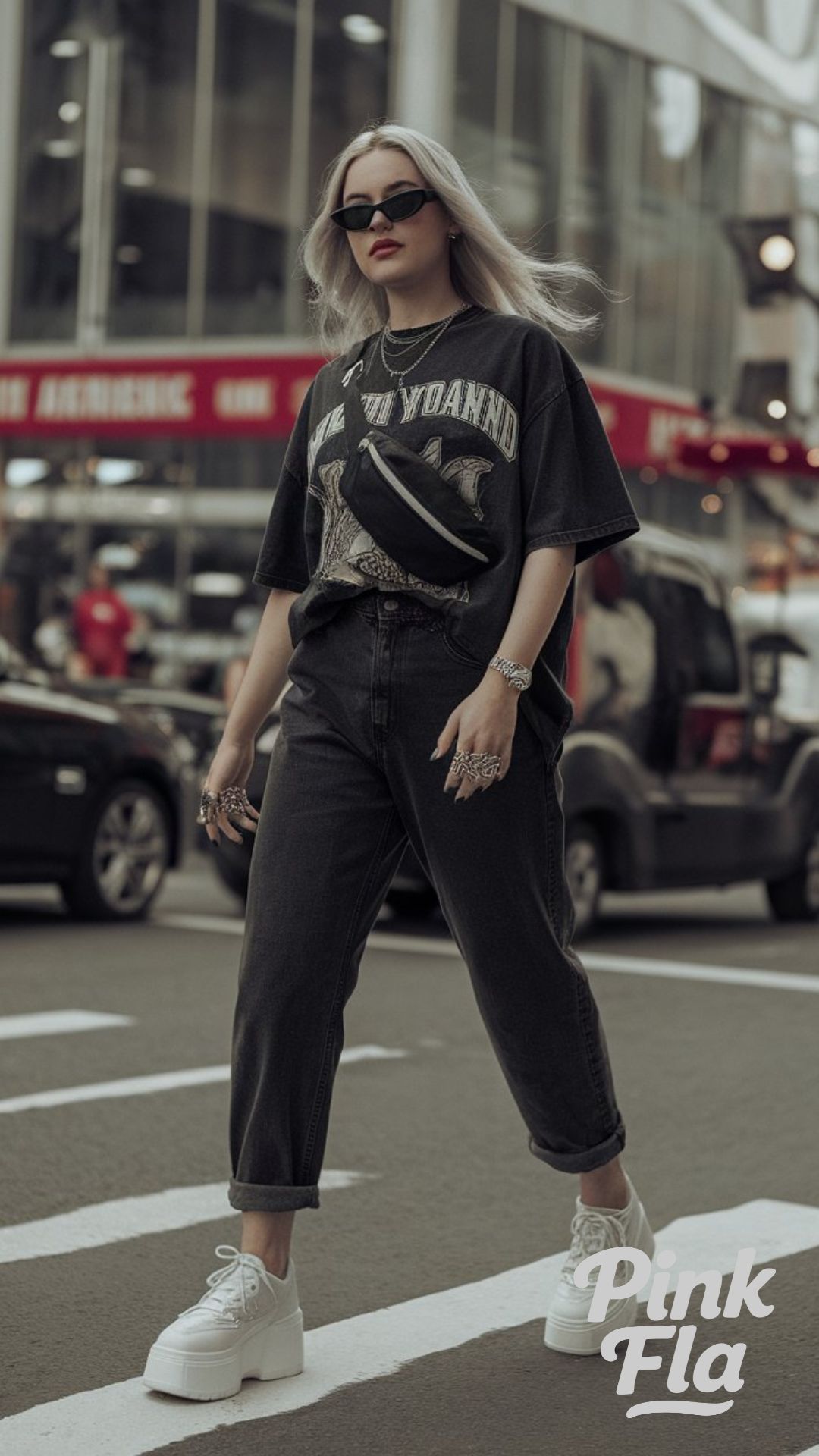 Edgy Streetwear with a Vintage Graphic Tee - Outfit Ideas with Black Jeans