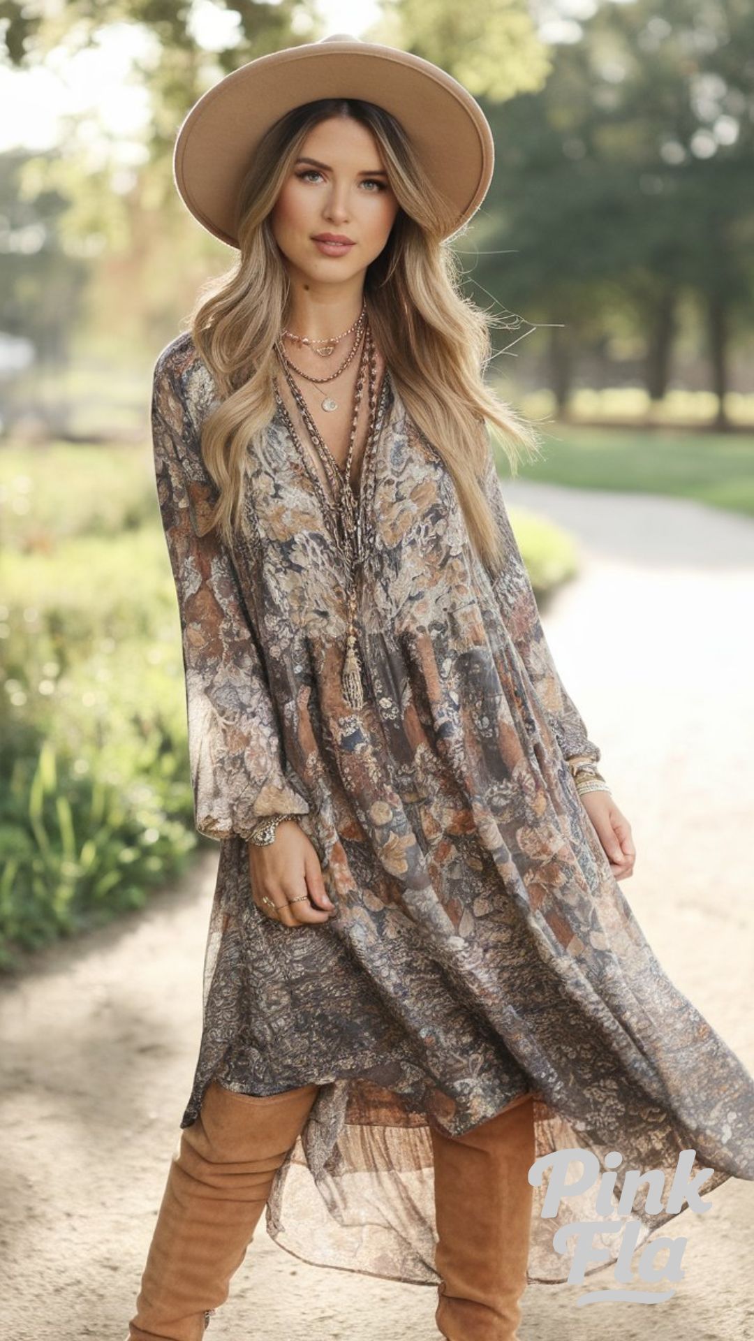 Effortless Bohemian Vibes for a Relaxed Day Out - High-Knee Boots Outfits