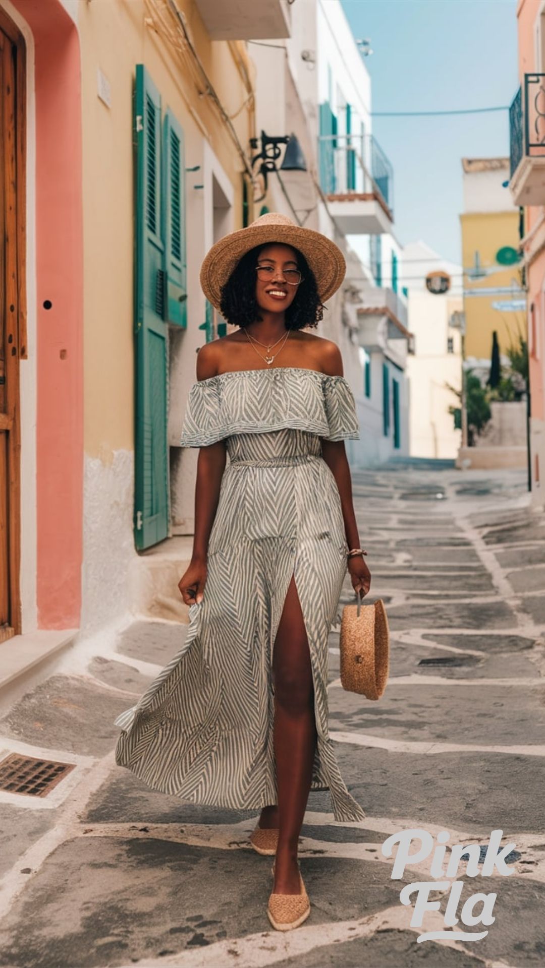Island Stroll Dress - Vacation Outfits for Black Women
