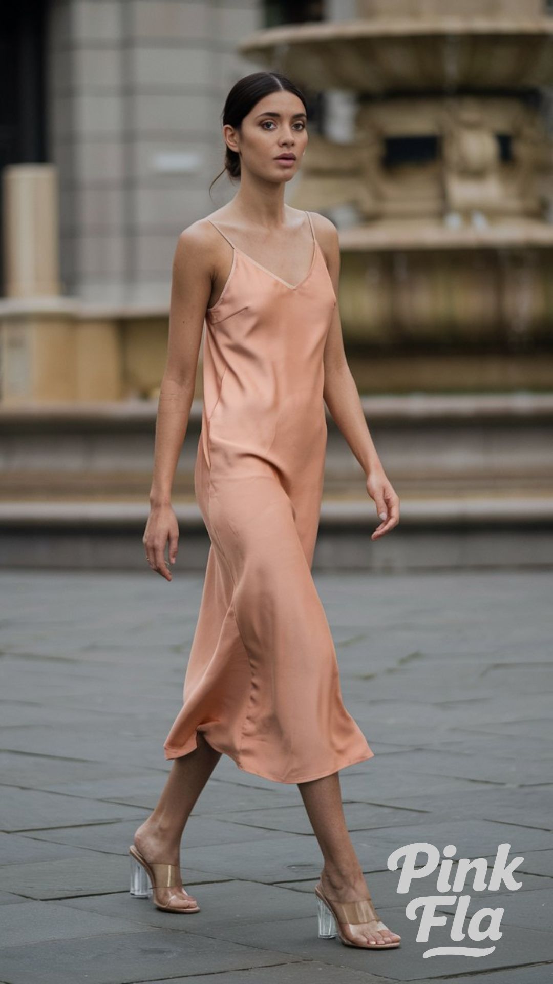 Peach Silk and the City Summer Outfits with Heels