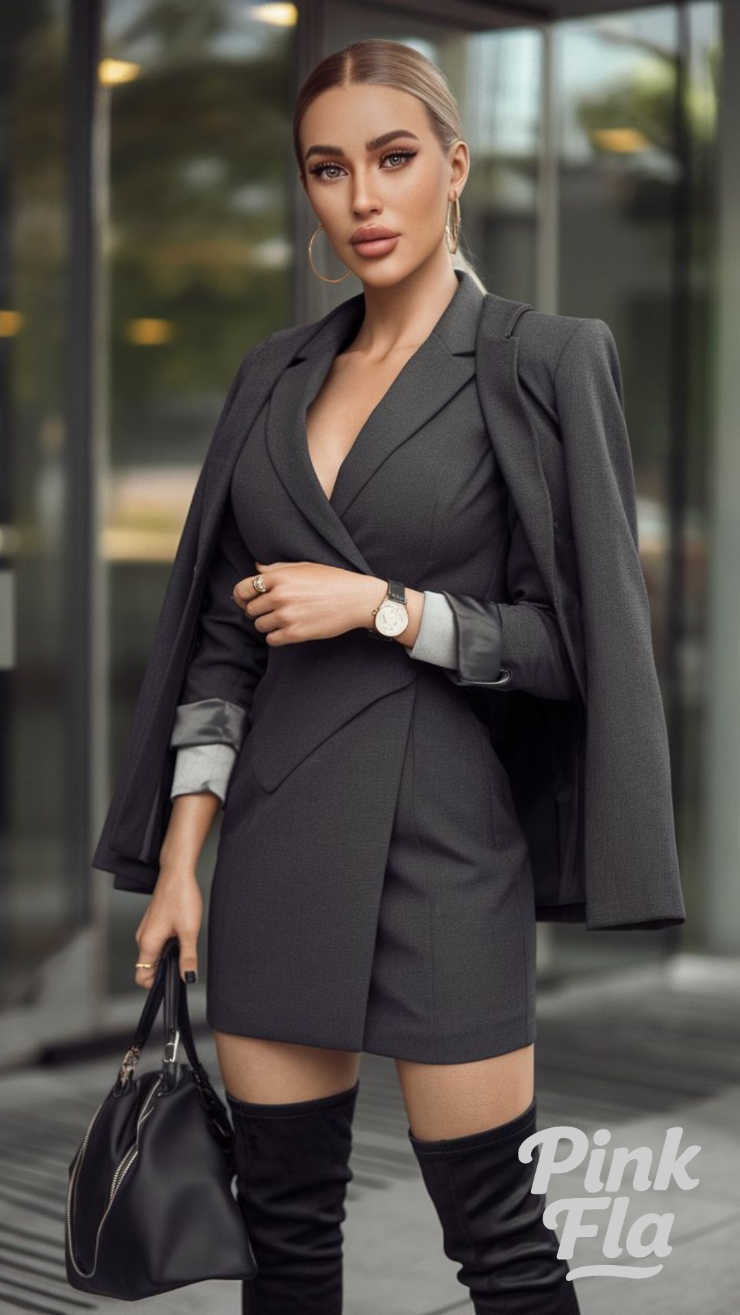 Power Dressing with a Modern Twist - High-Knee Boots Outfits
