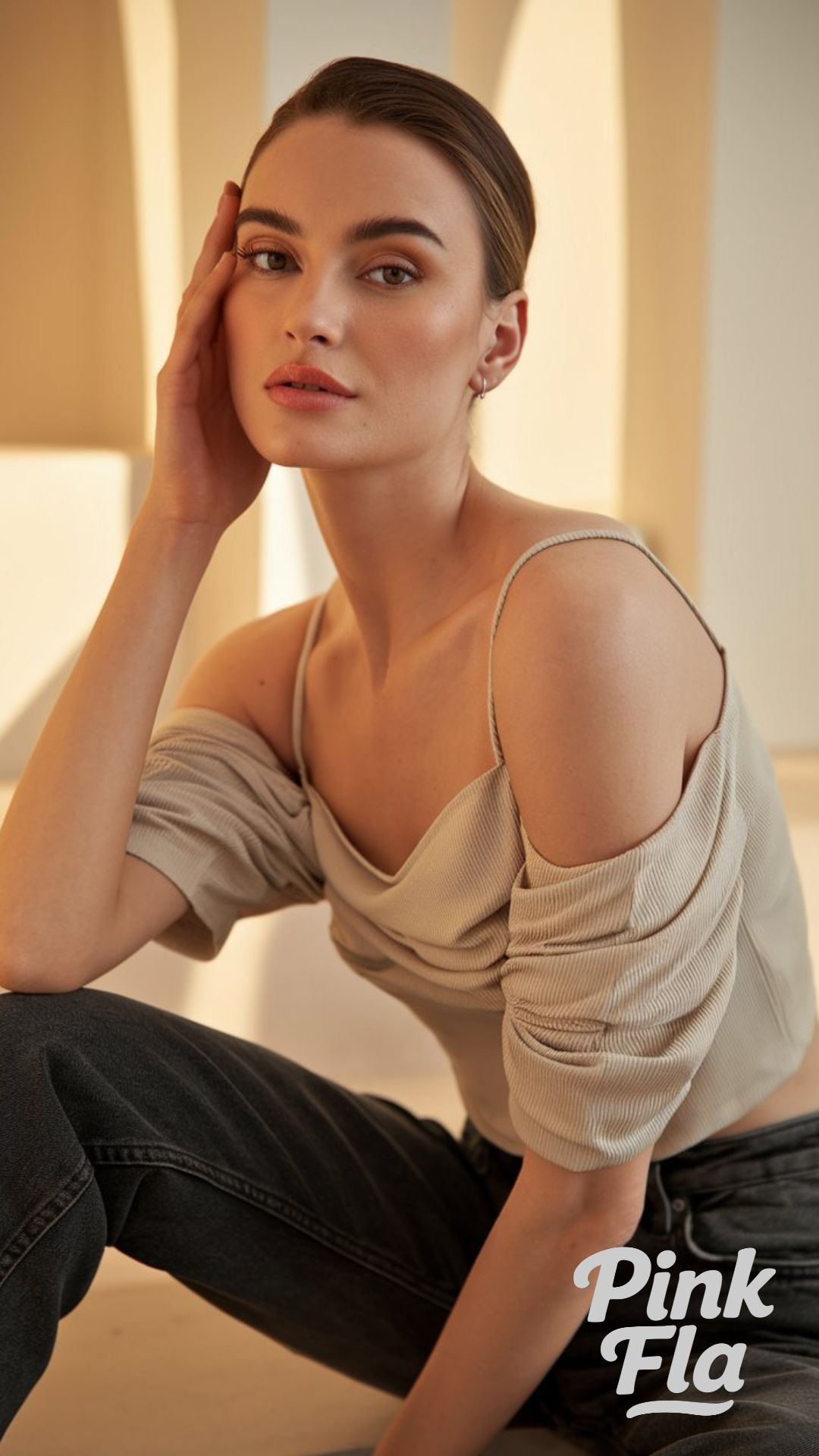 Quiet Elegance: Soft Layers in a Balanced Palette - Black Jeans Summer Outfit