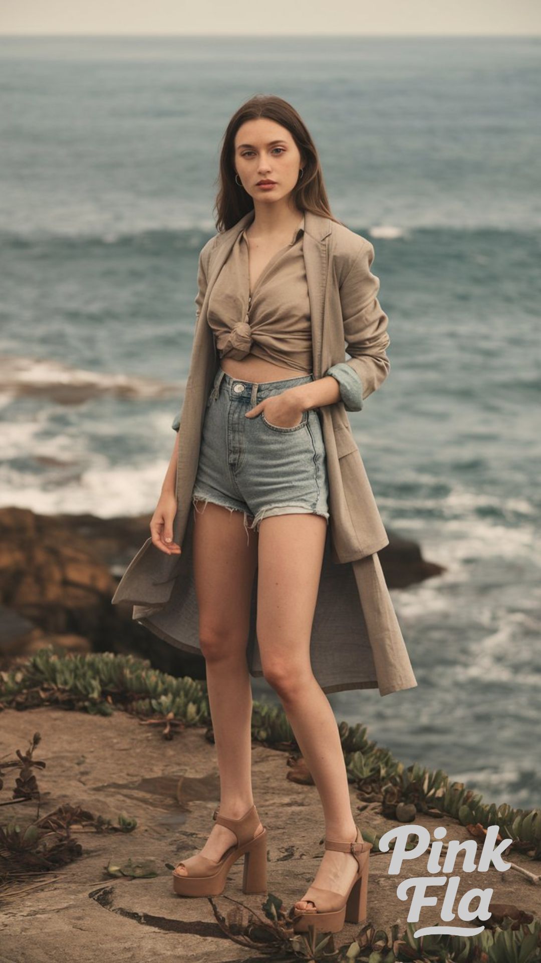Sharp Layers by the Shoreline Summer Outfits with Heels