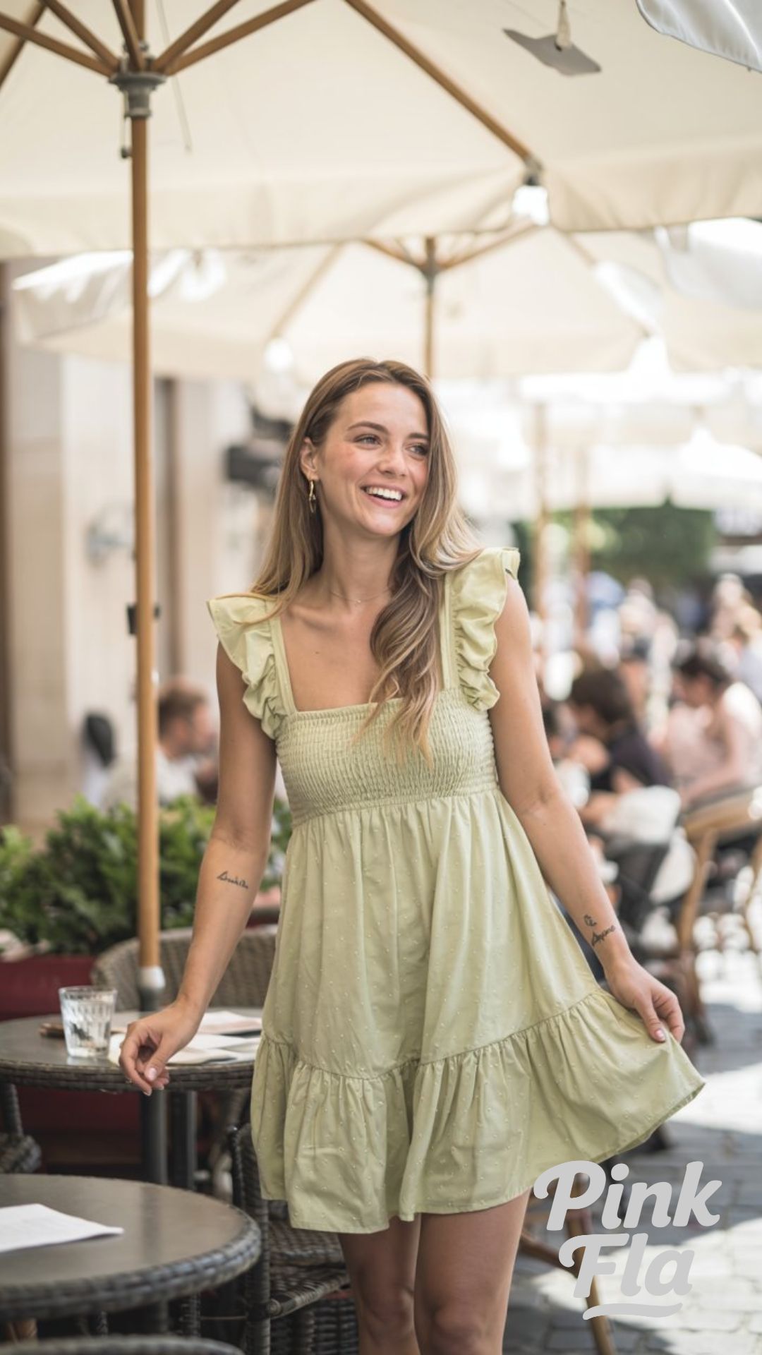 Soft Greens for a Café Moment - Trendy Summer Outfit Ideas