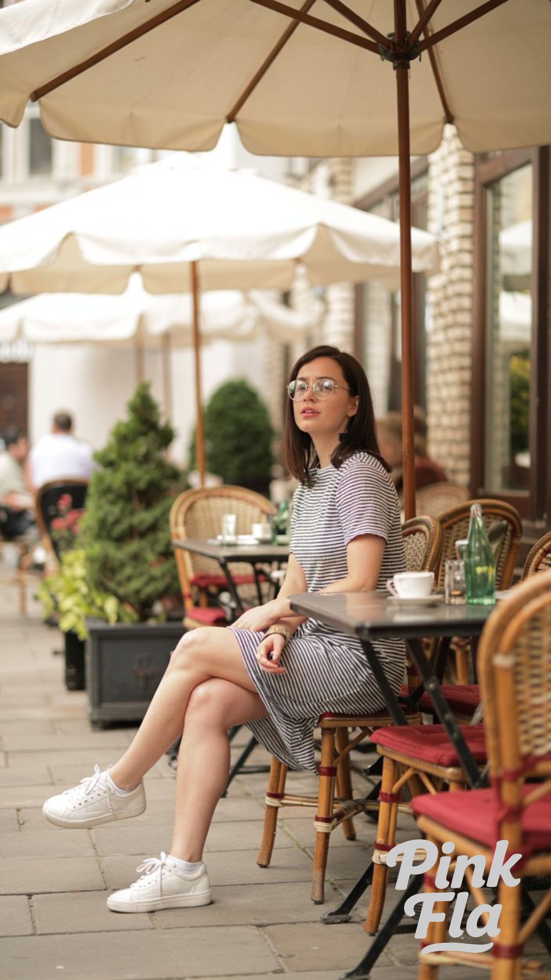 Striped Simplicity: T-Shirt Dress for Laid-Back Afternoons - Everyday Summer Outfit