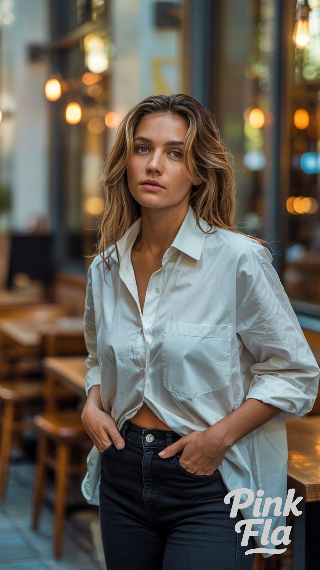 Urban Calm: Crisp Contrast for Slow City Days - Black Jeans Summer Outfit