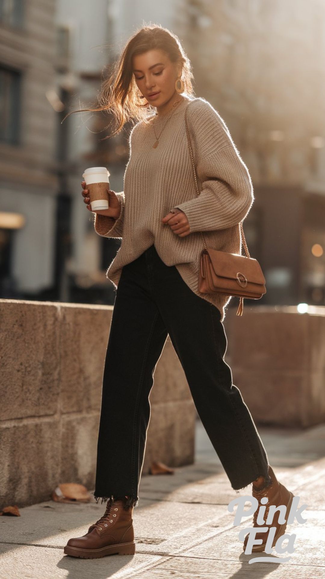 Urban Comfort with a Cozy Knit Twist - Outfit Ideas with Black Jeans