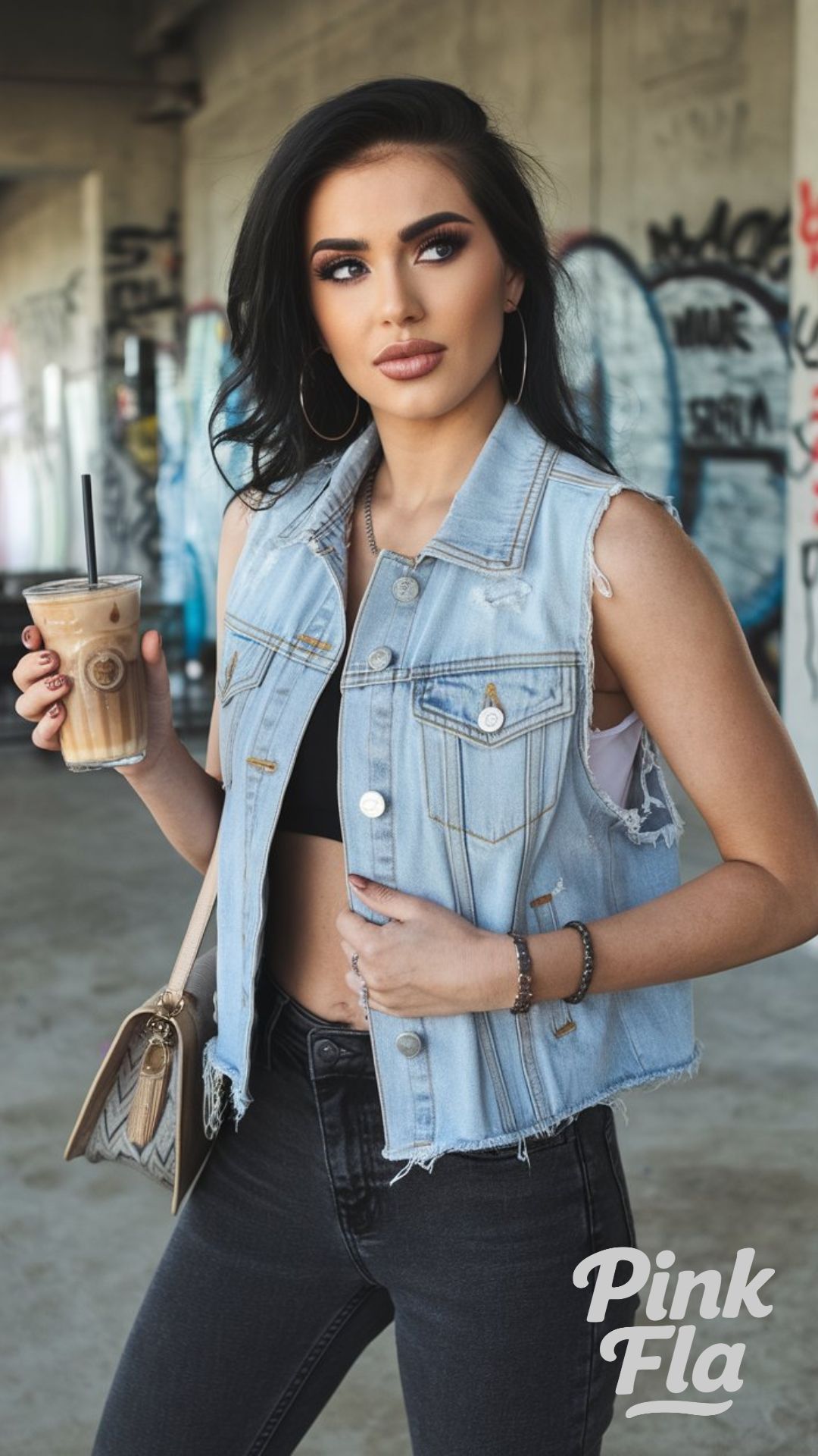 Urban Cool: Denim Layers with a City-Ready Twist - Black Jeans Summer Outfit
