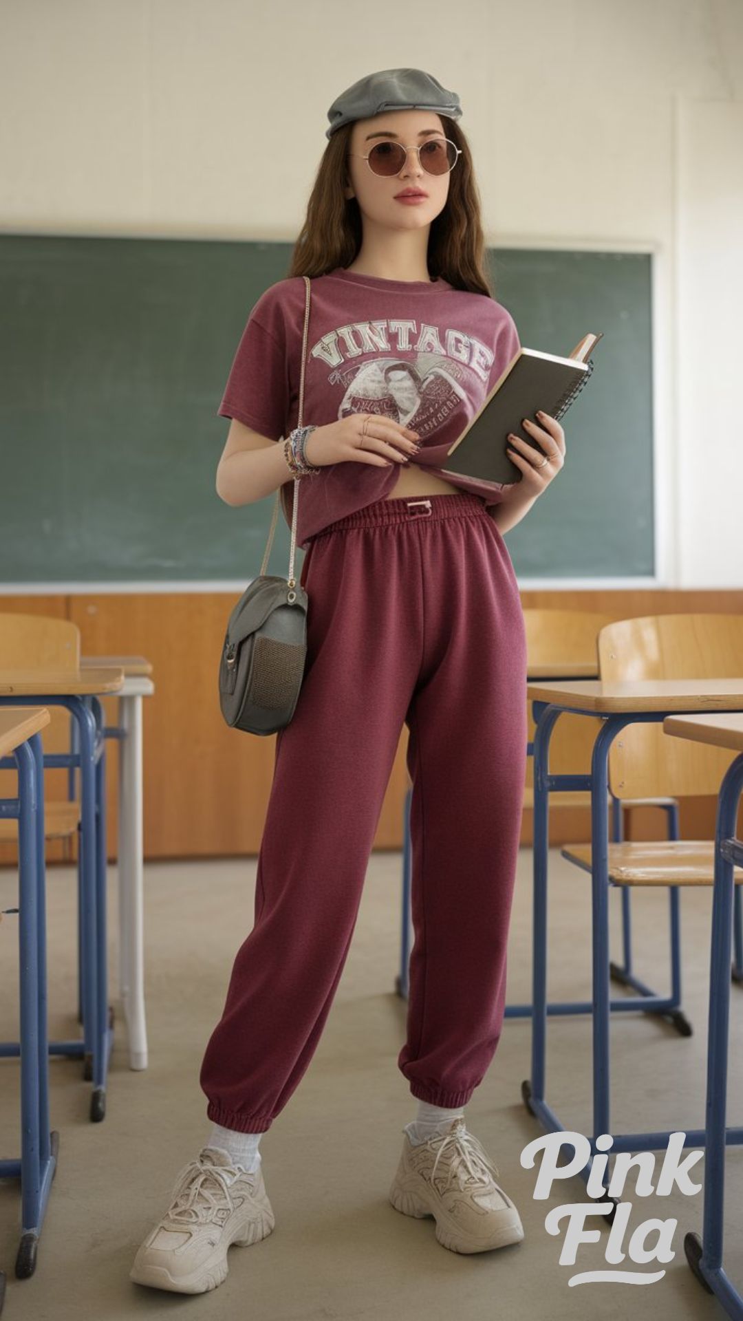 Vintage-Inspired Comfort for Class - Outfits with Sweatpants for School