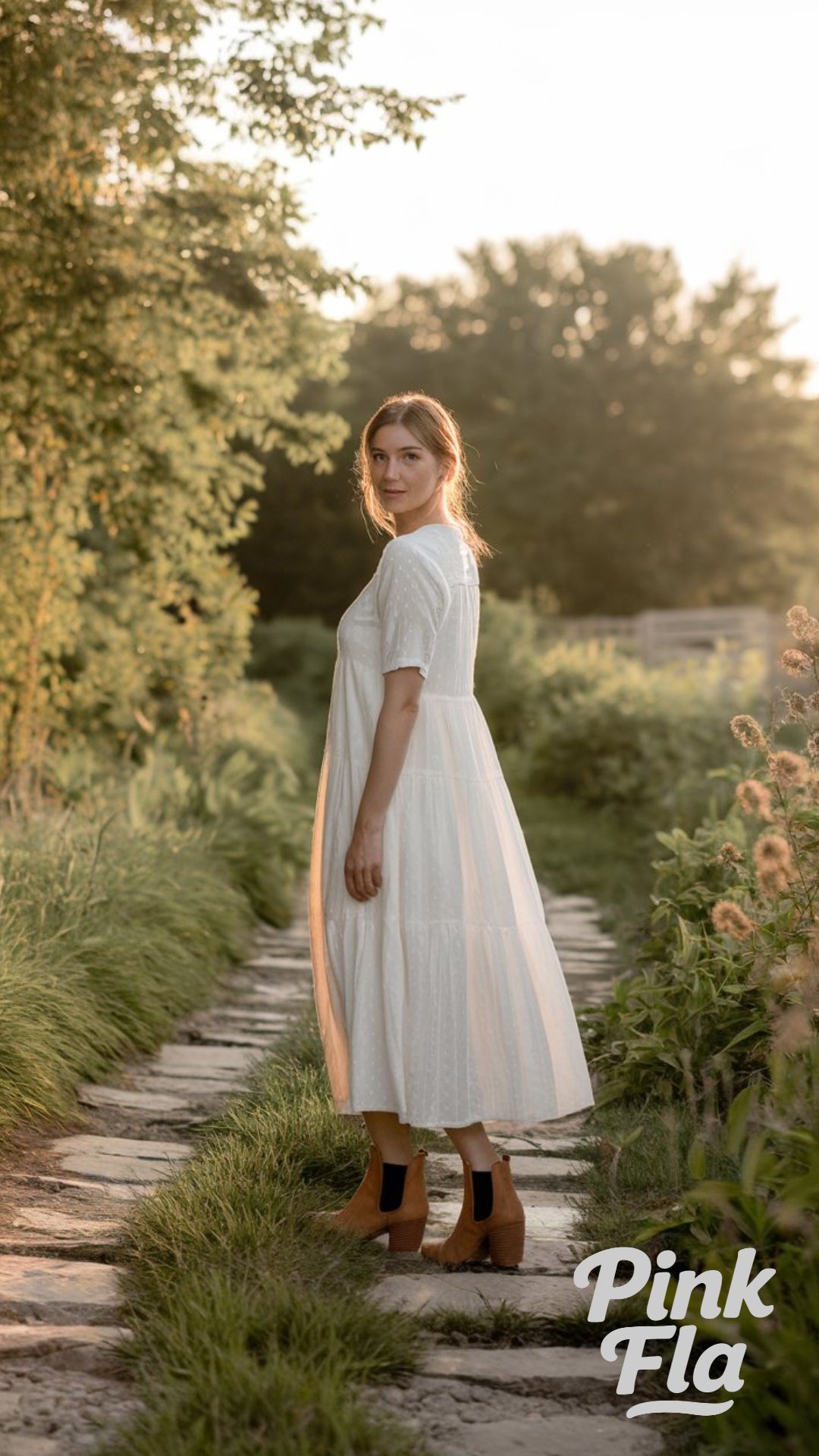 Weightless Whites with Earthy Contrast - Summer Outfits with Boots