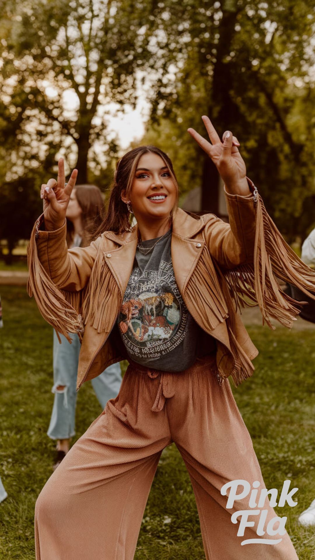 Backstage Edge with Fringe Jacket and Corduroy Fall Outfits for Concerts