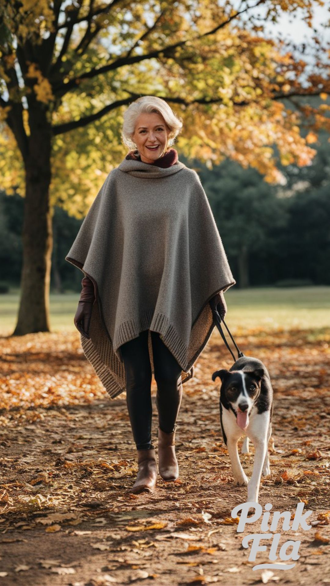 Casual Walk with the Dog - Fall Outfits for Women Over 60