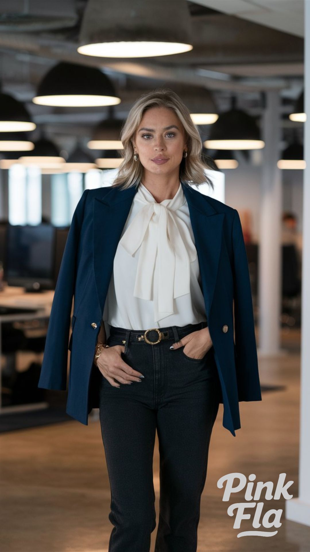 Chic Blouse and Blazer Ensemble - Autumn Casual Business Outfits