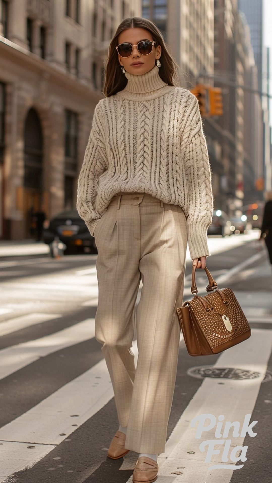 Chic City Sweater and Trousers - Early Fall Outfits