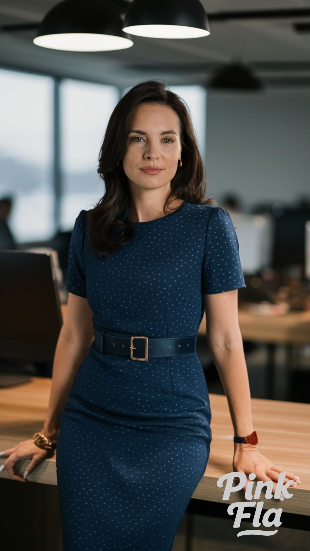 Classic Navy Business Dress - Autumn Casual Business Outfits