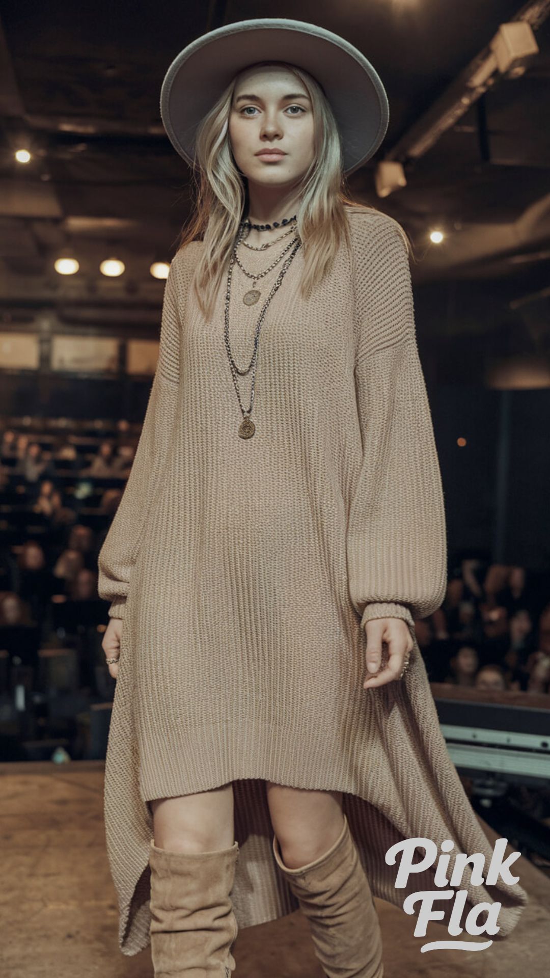 Cozy Concert Vibes with an Oversized Knit Sweater Fall Outfits for Concerts