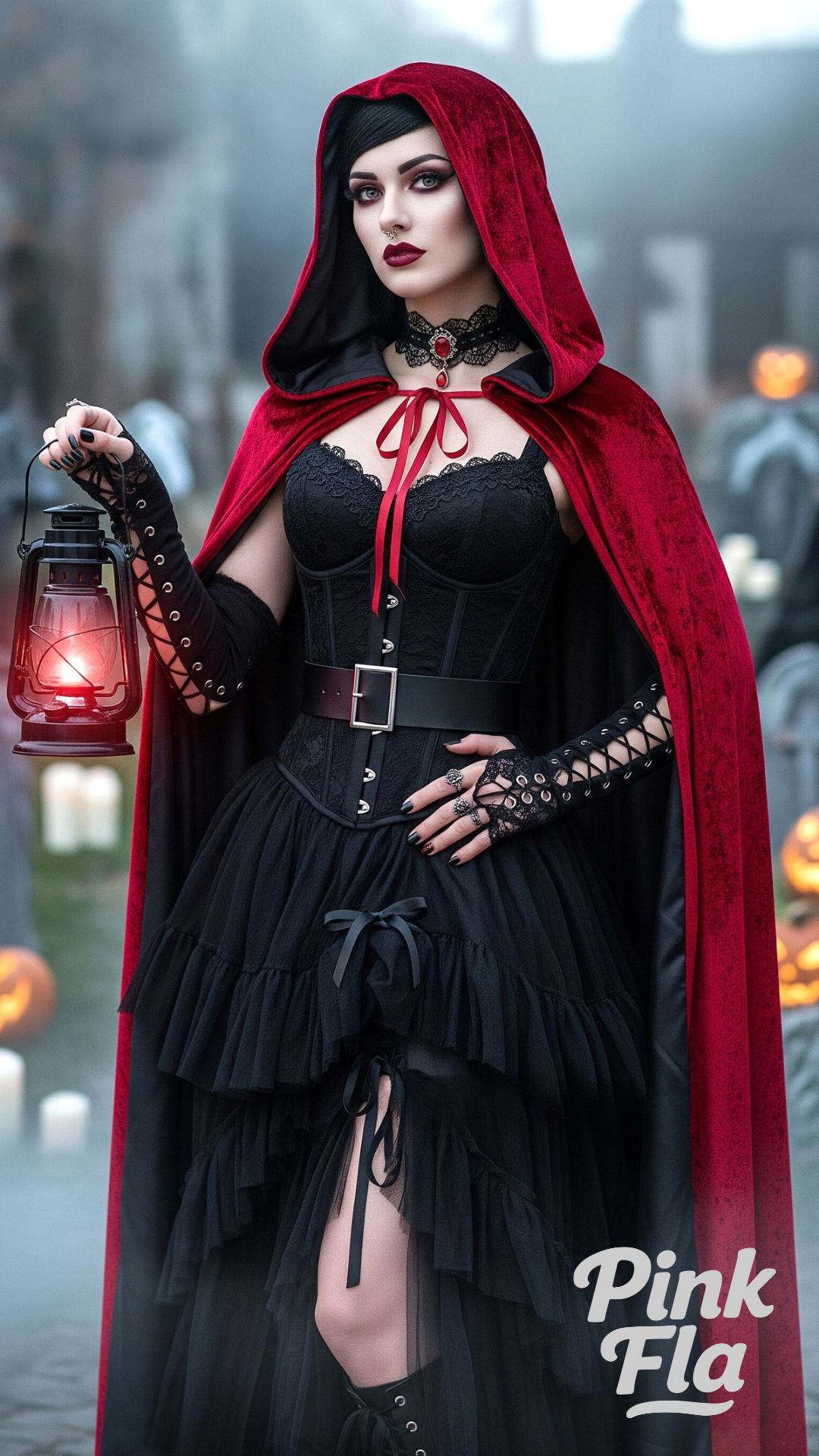 Dark Gothic Red Riding Hood - Halloween Costume Ideas