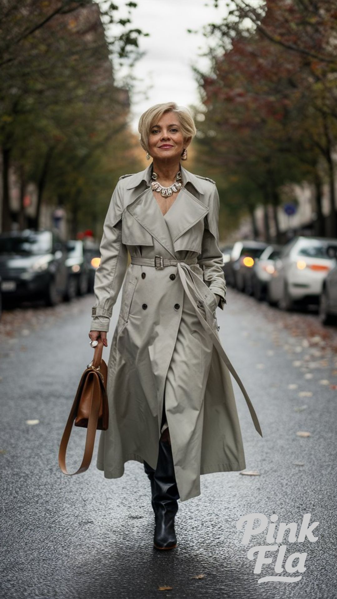 Elegant Trench on a Rainy Day - Fall Outfits for Women Over 60