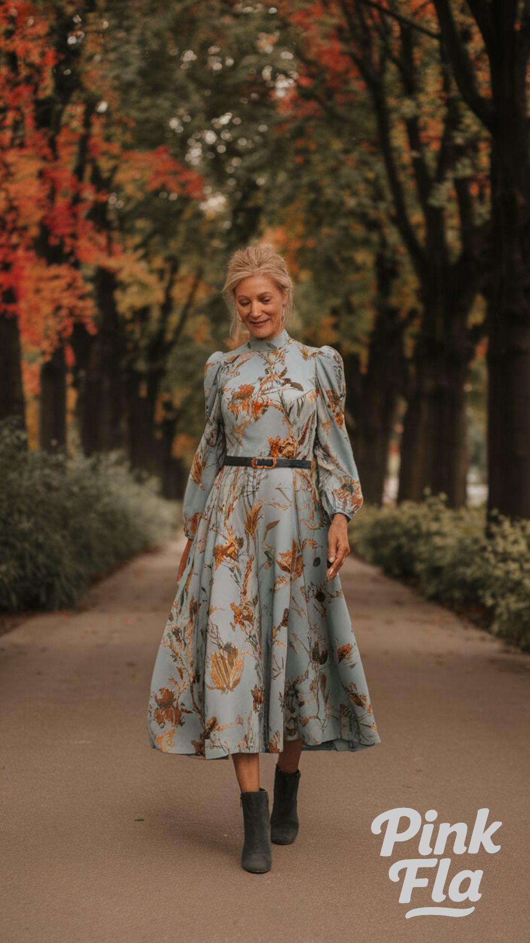 Floral Elegance for Fall Strolls Fall Outfits for Women Over 60