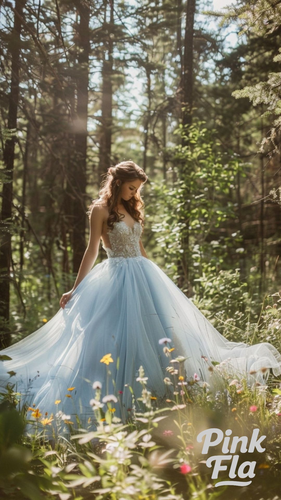 Forest Fairy Tale Light Blue Wedding Dresses