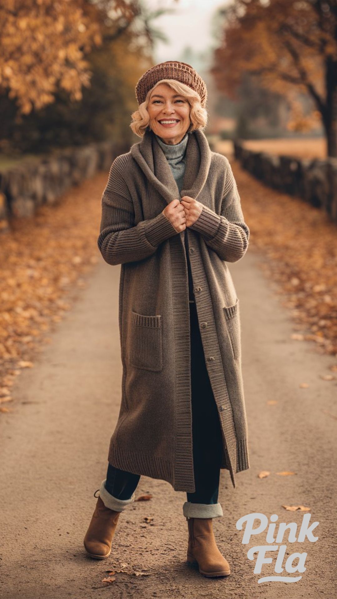 Long Cardigan for a Fall Stroll - Fall Outfits for Women Over 60