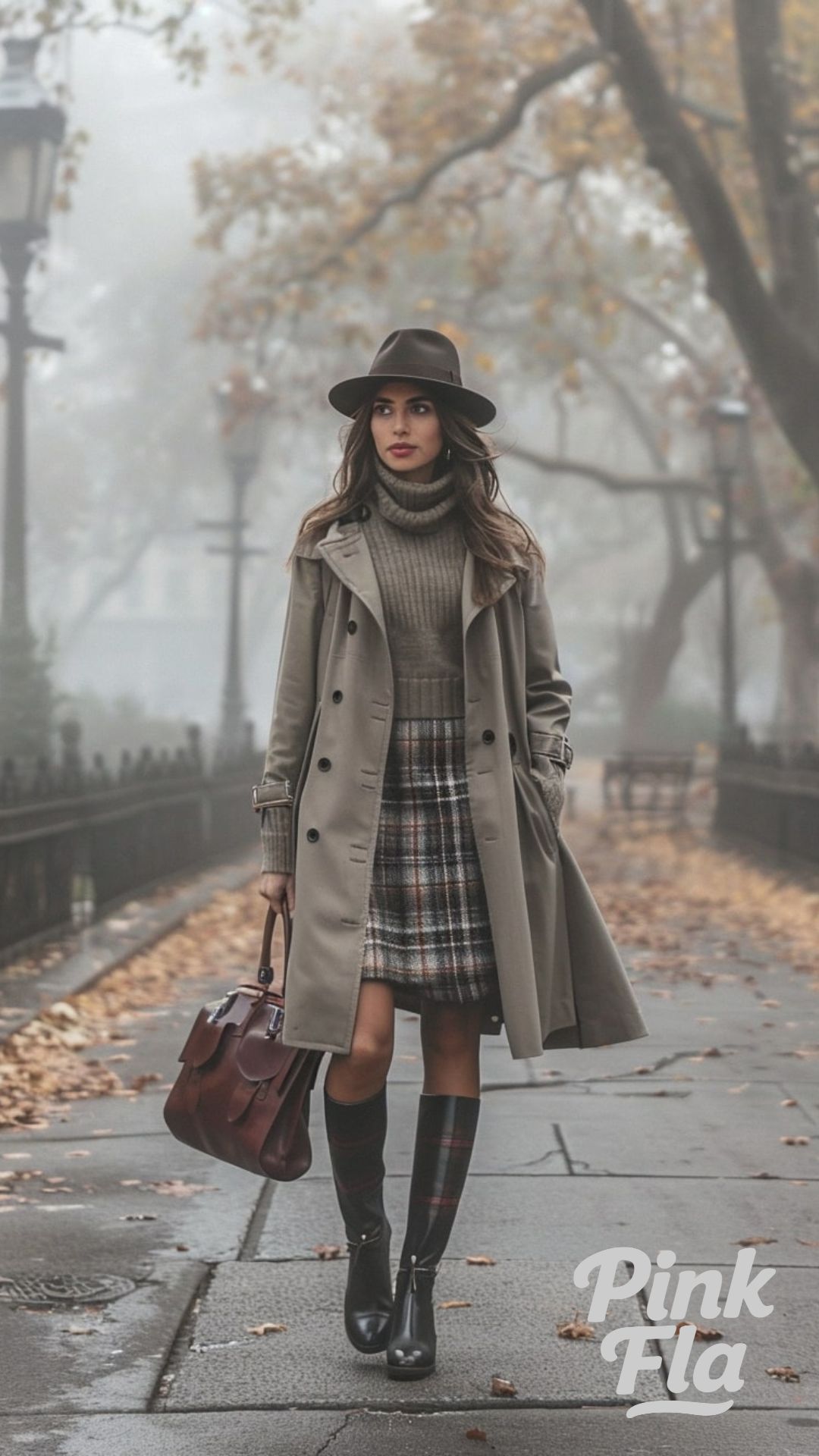 Misty Morning Elegance - Dark Academia Autumn Outfits