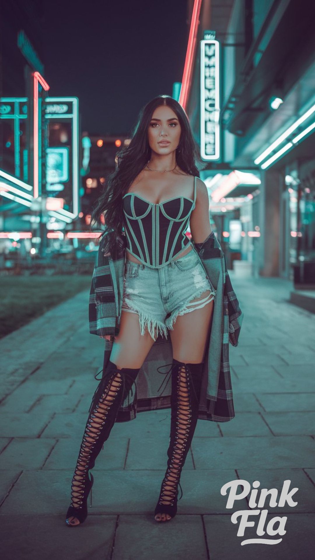 Night Lights, Strong Lines - Edgy Summer Outfits