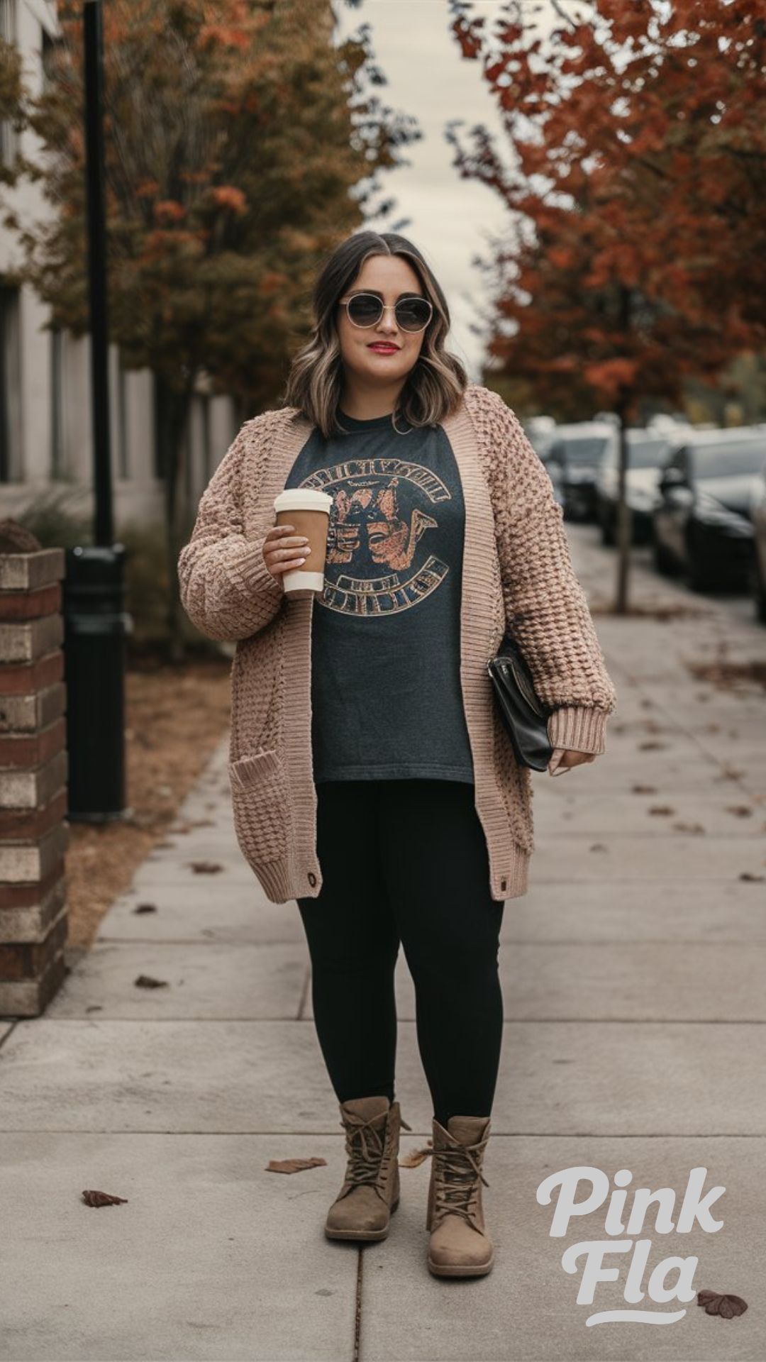 Oversized Sweater and Leggings - Midsize Fall Outfits
