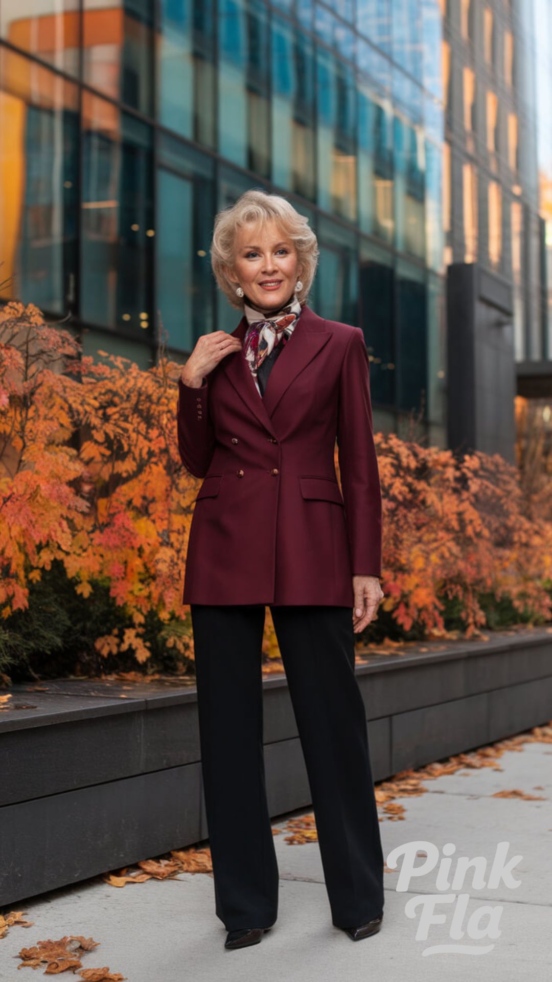 Refined Fall Style with a Touch of Burgundy Fall Outfits for Women Over 60