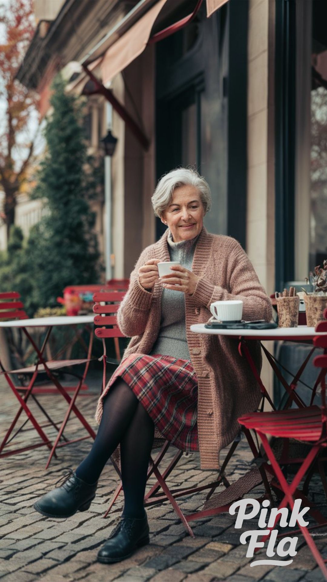 Relaxed Café Moment - Fall Outfits for Women Over 60