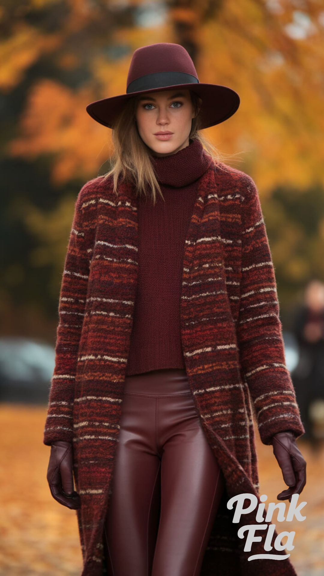 Rich Burgundy Layers for Fall - Fall Outfits with Leggings