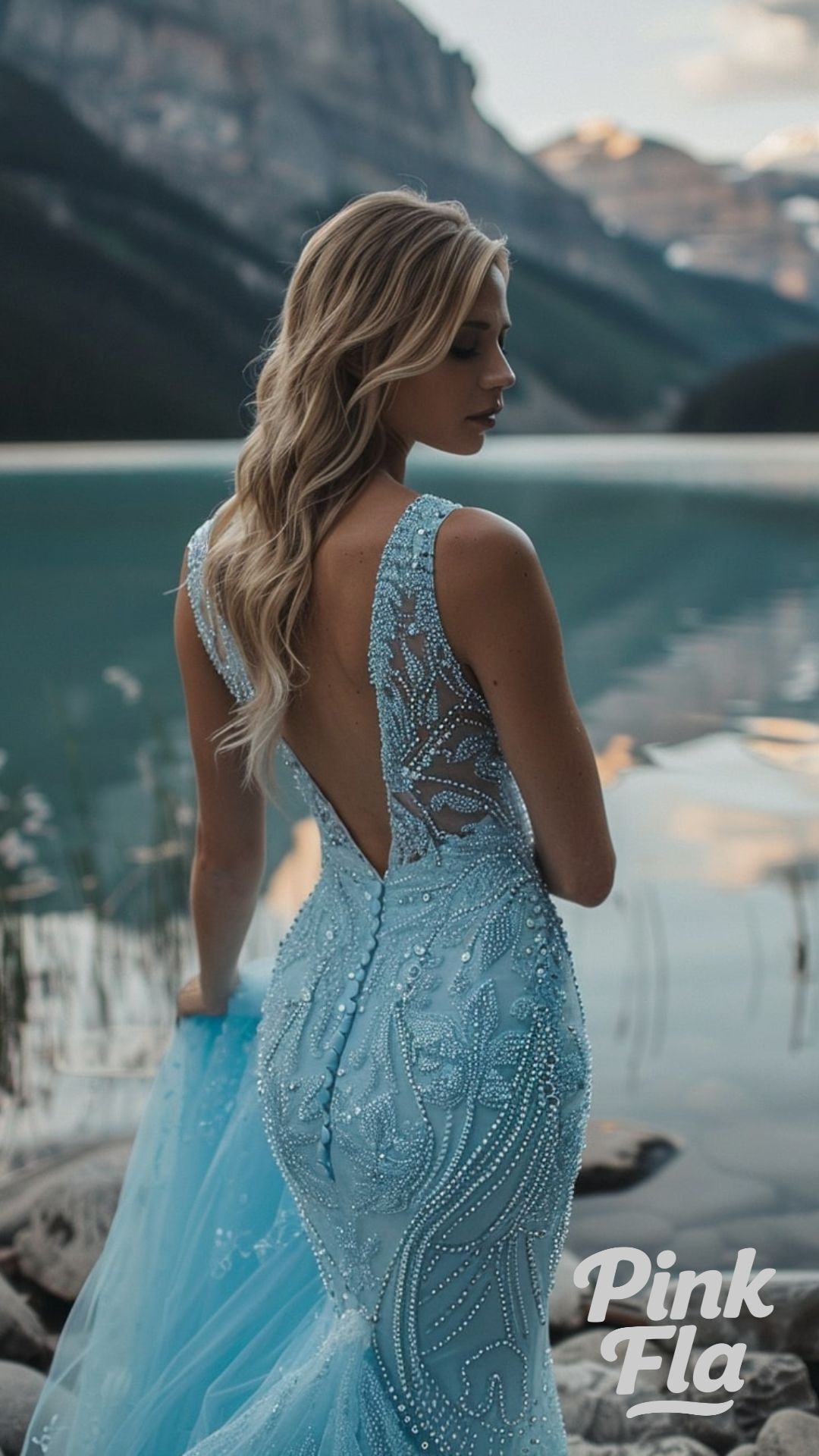 Serene Lakeside Beauty Light Blue Wedding Dresses