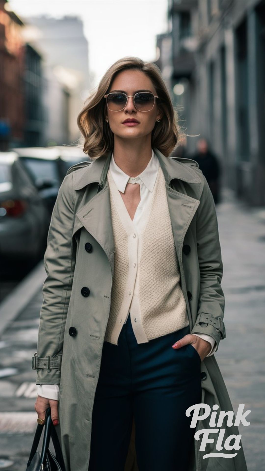 Trench Coat and Classic Office Wear - Autumn Casual Business Outfits