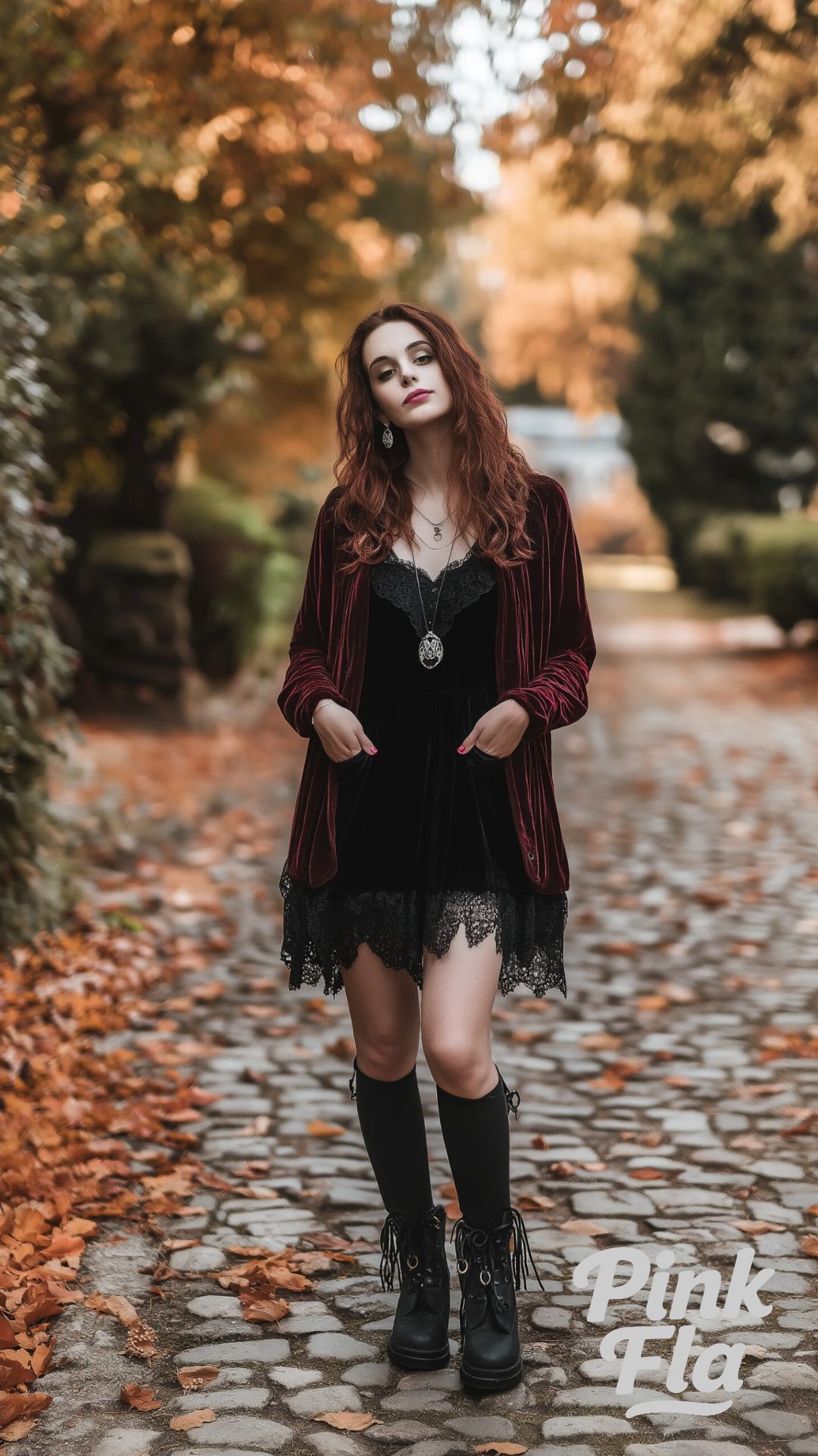 A Gothic Elegance in Autumn - Soft Goth Fall Outfits