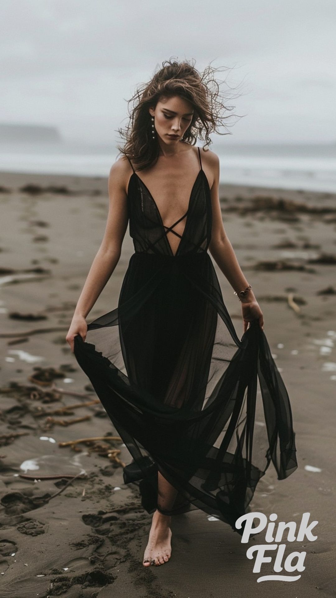 Beachside Elegance - Black Wedding Dresses
