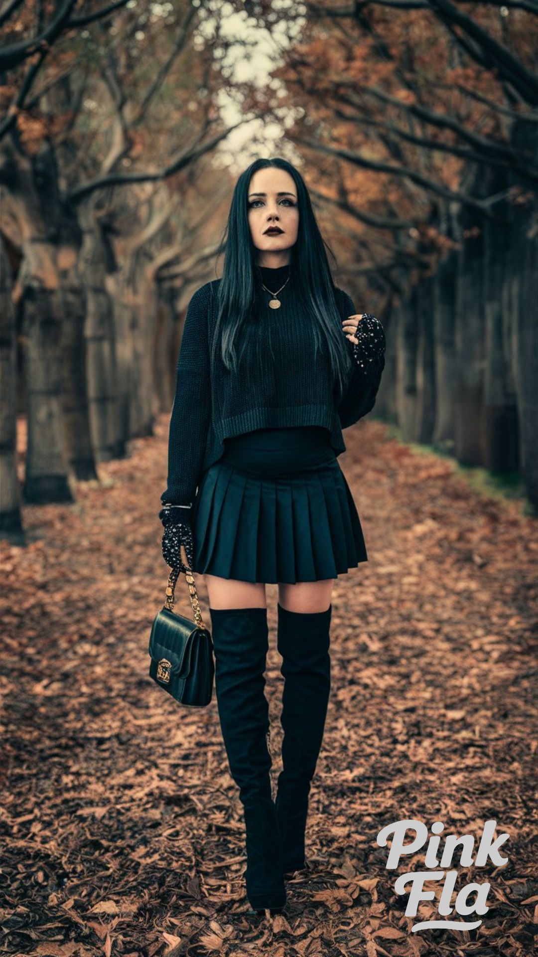 Casual Gothic Charm - Goth Fall Outfits