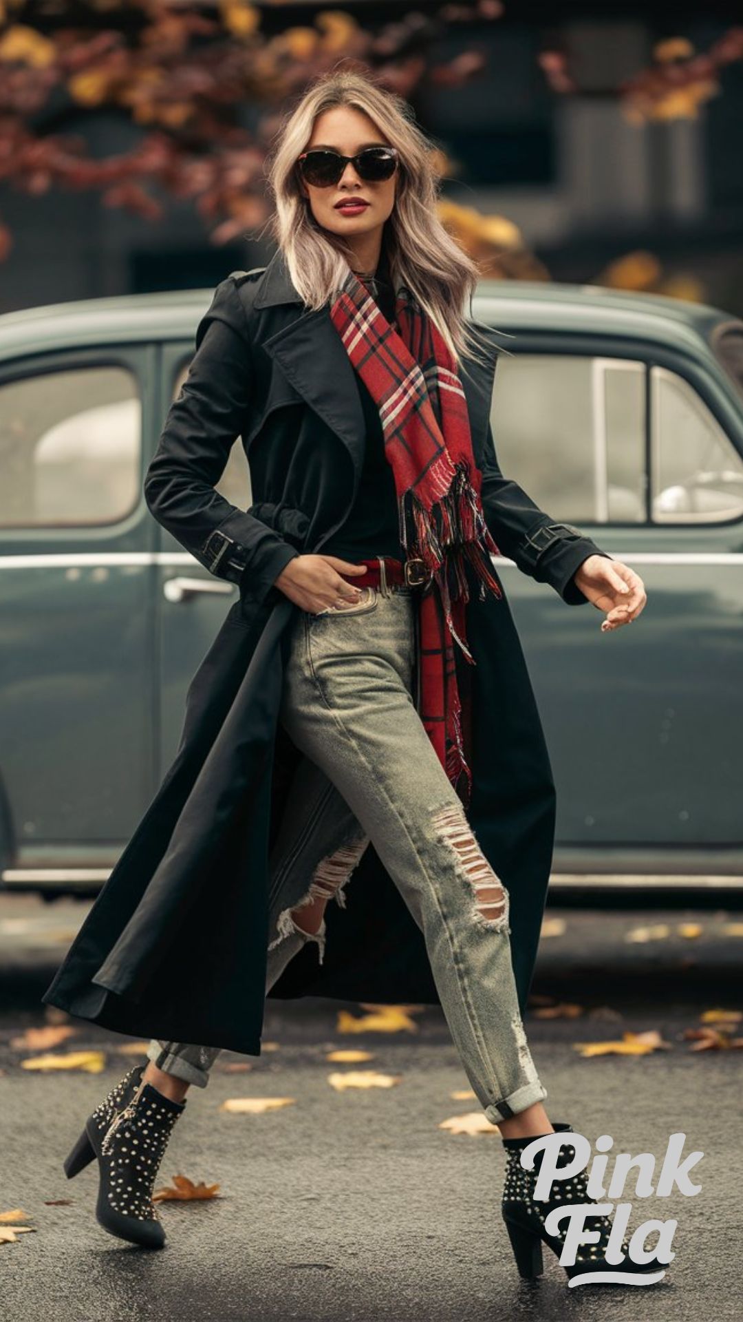 Classic Trench with a Twist - Edgy Fall Outfits