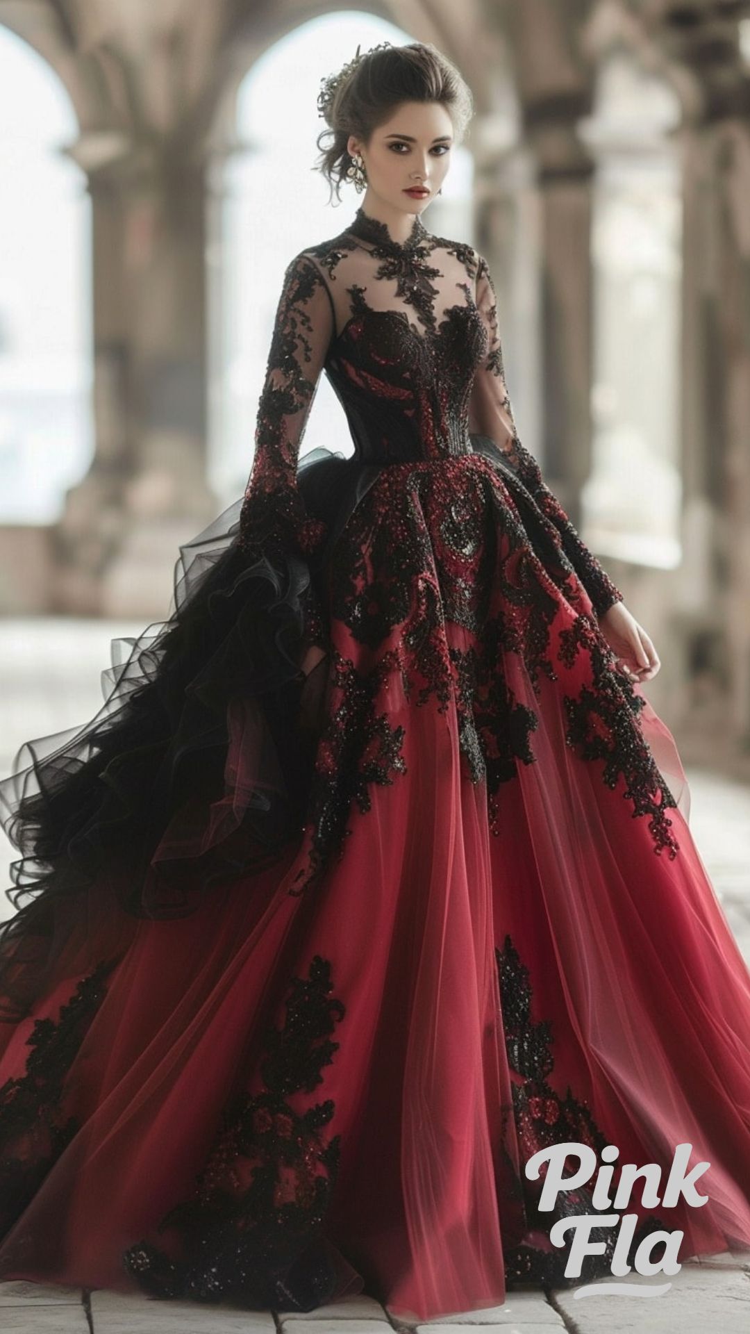 Crimson Majesty - Gothic Wedding Dresses