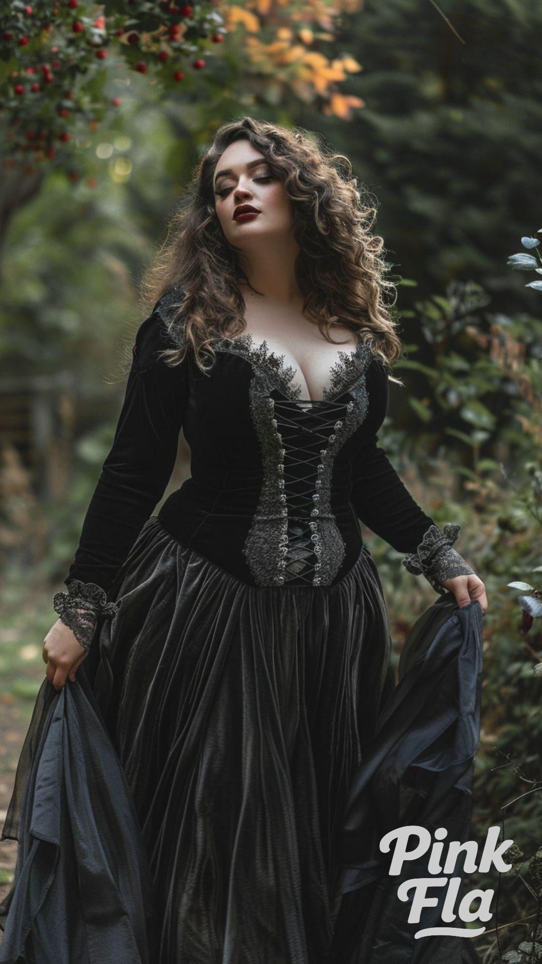 Enchanted Forest Goth - Chubby Goth Outfits