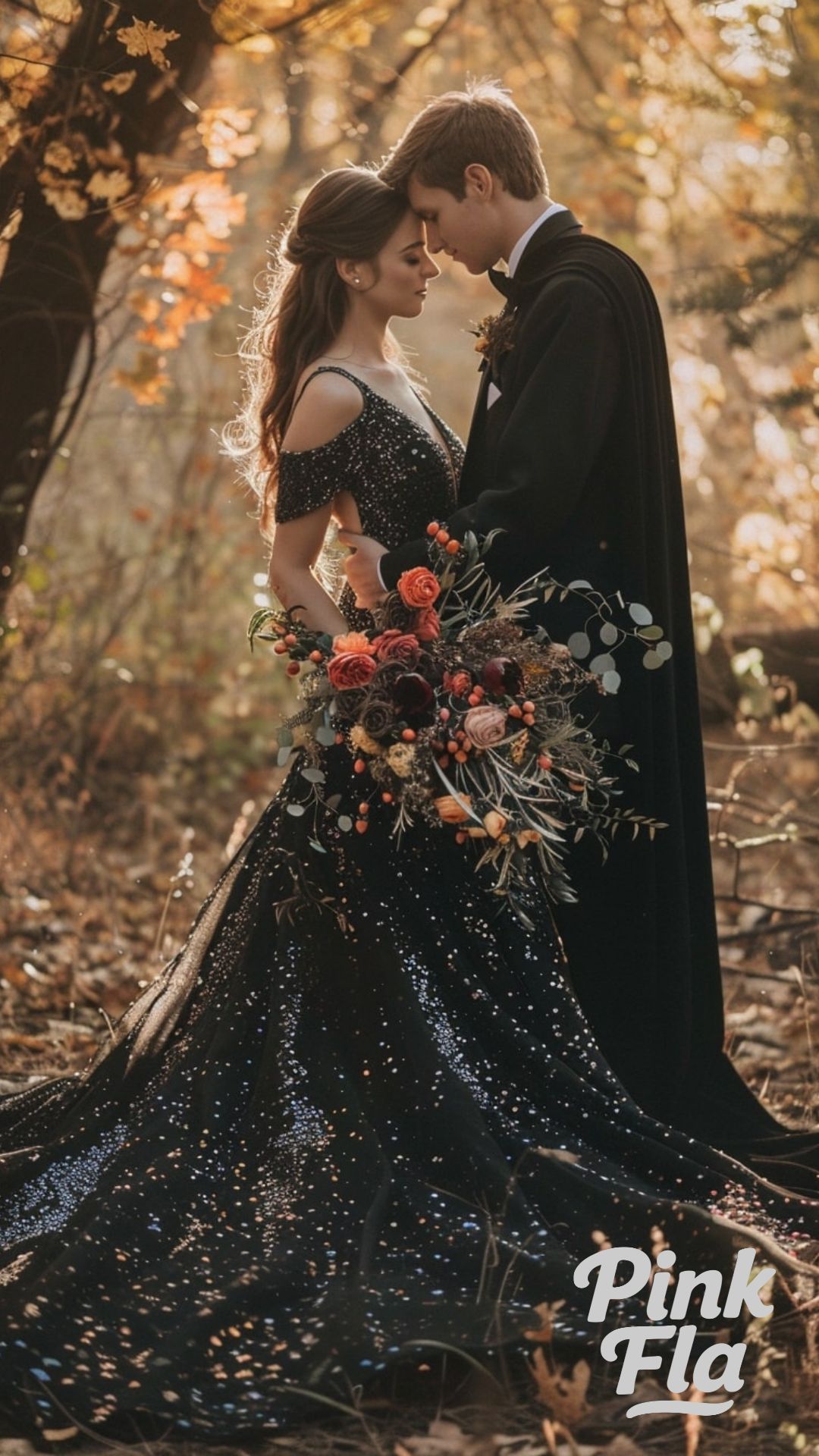 Enchanted Forest Romance - Black Wedding Dresses