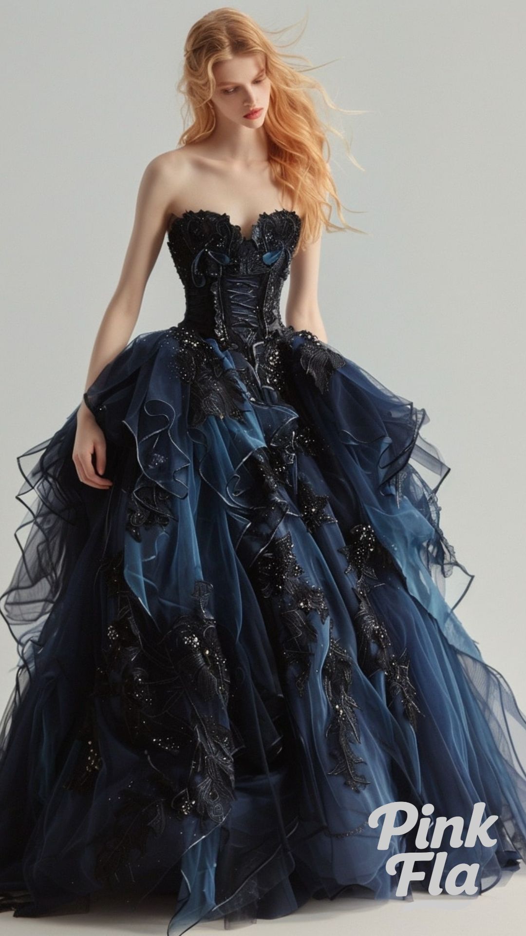Ethereal Midnight Blue - Gothic Wedding Dresses