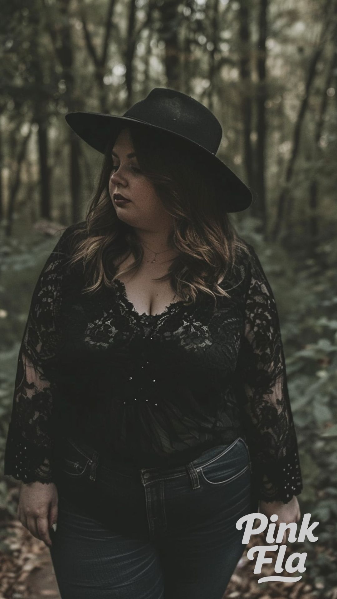 Forest Wanderer Goth - Chubby Goth Outfits