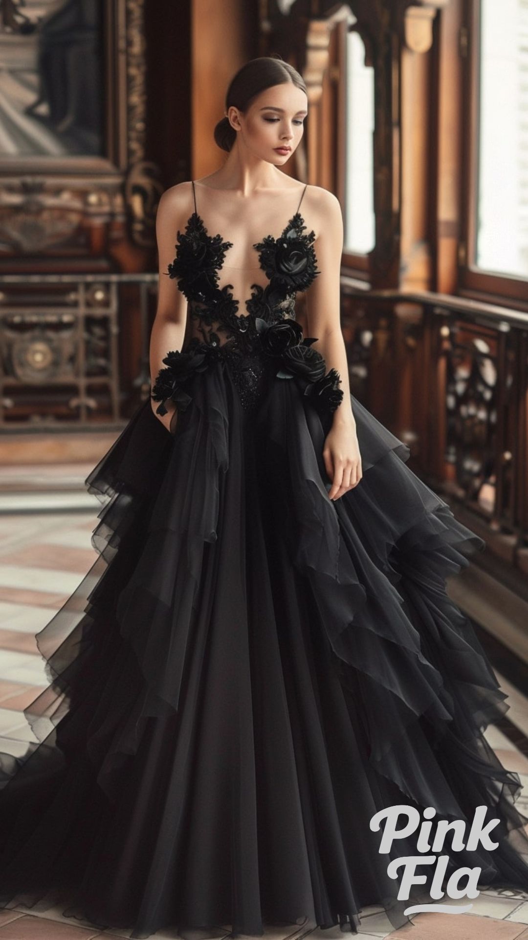 Modern Glamour in Black - Black Wedding Dresses