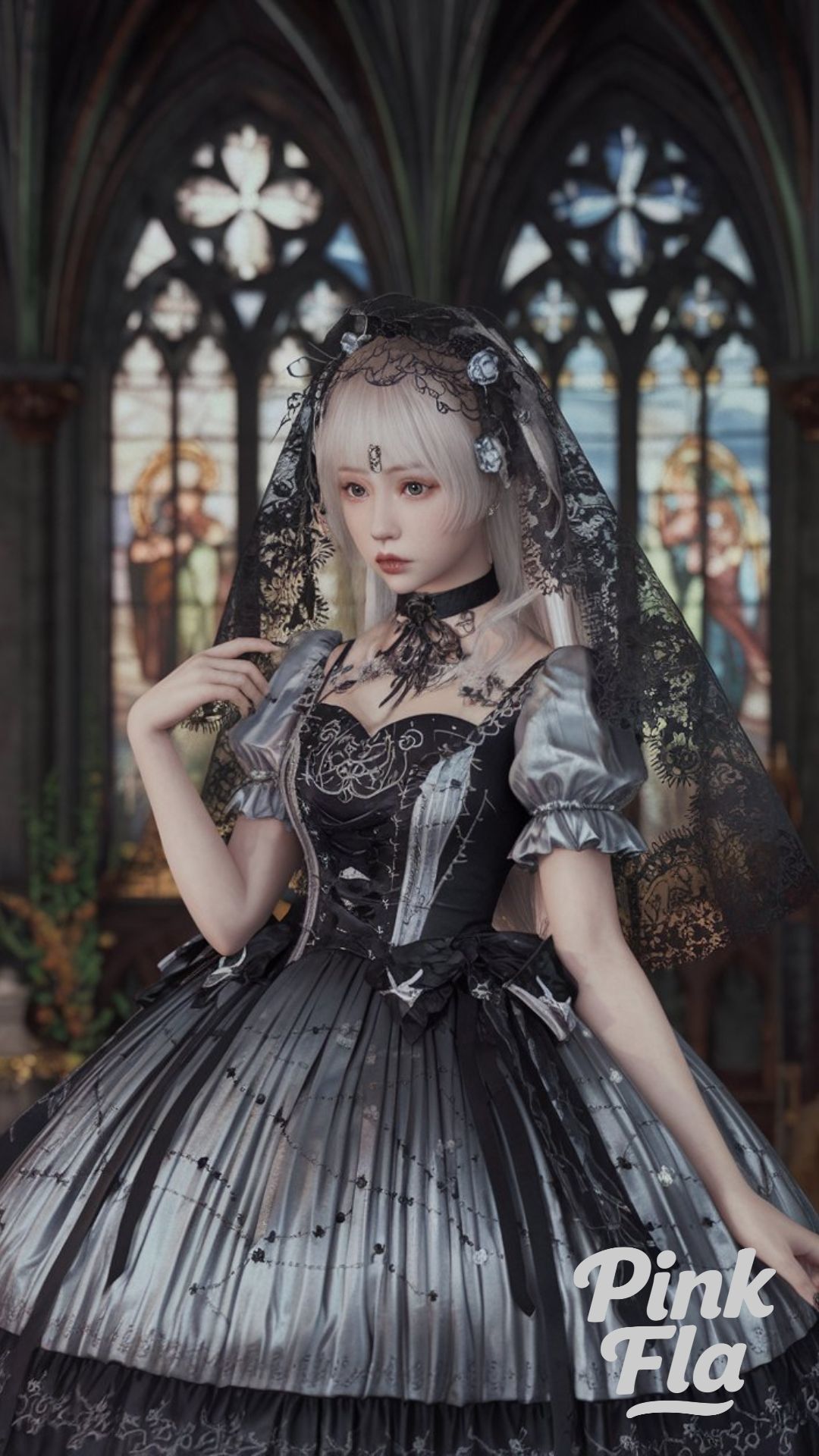 Silver and Black Cathedral Lolita - Gothic Lolita Outfits