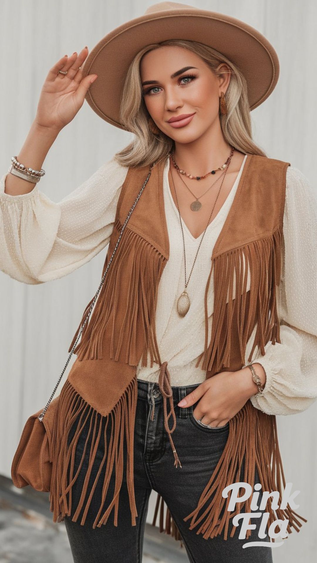 Boho Chic for a Relaxed Holiday Vibe - Christmas Outfits with a Vest