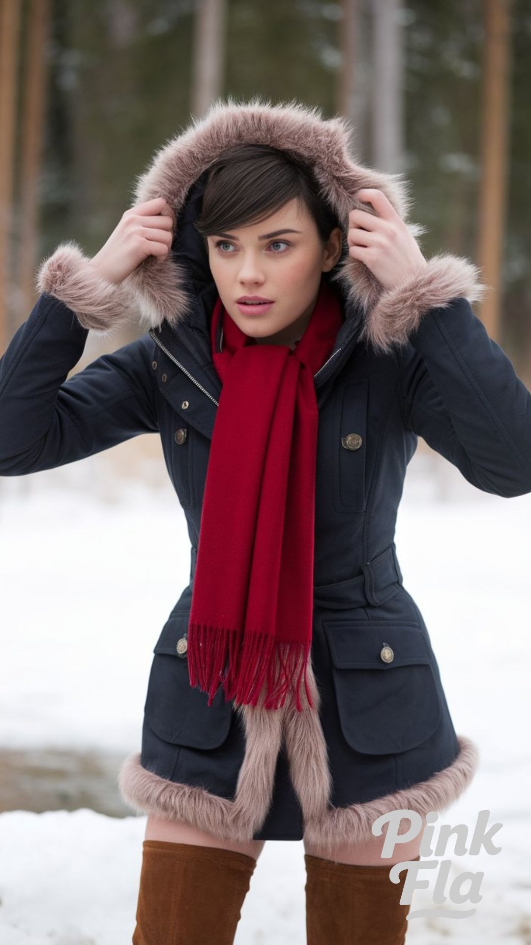 Bold and Warm Winter Look - Cute Winter Outfits for Snow
