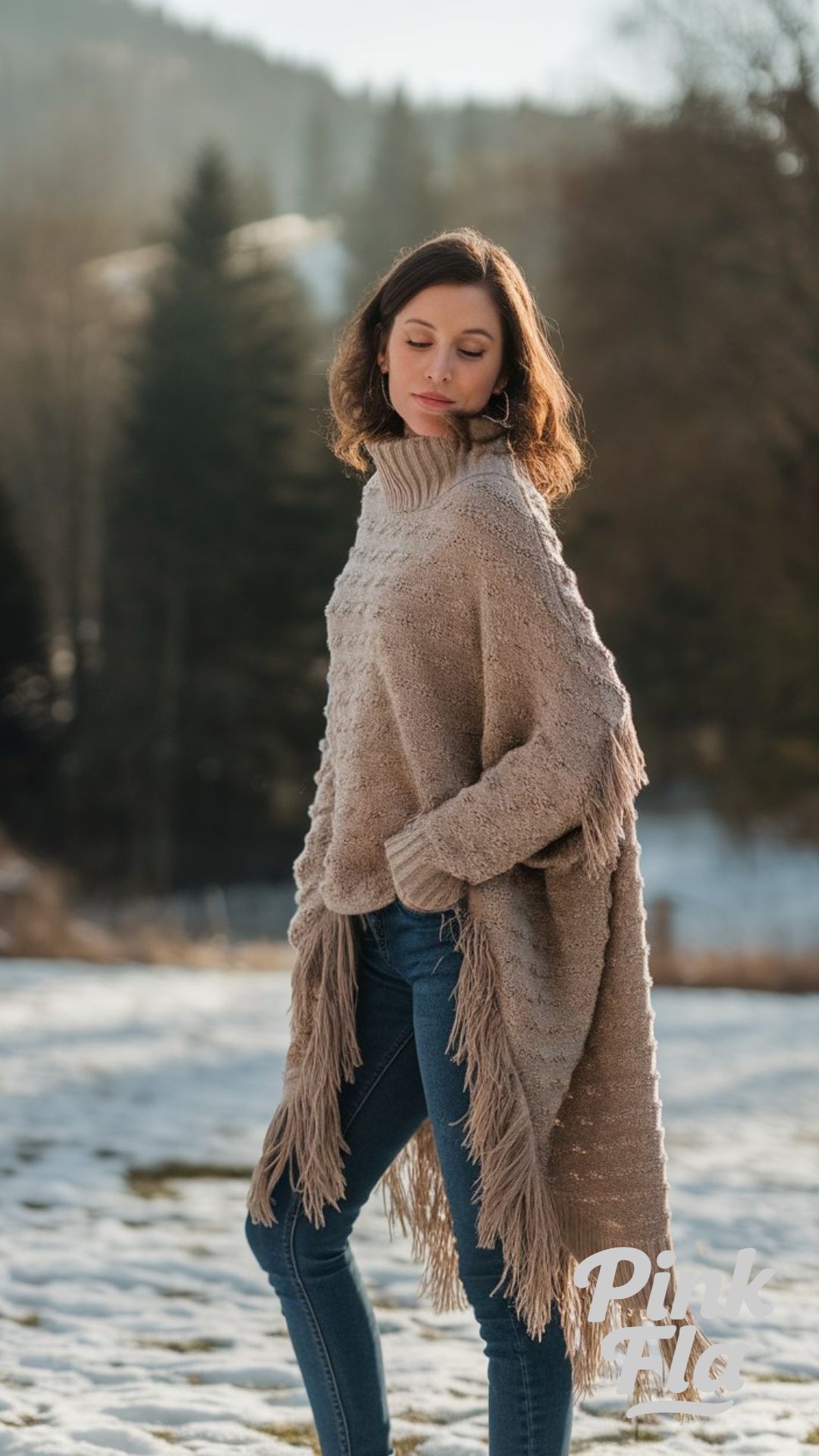 Casual Comfort in a Cozy Fringe Sweater - Elegant Winter Outfits