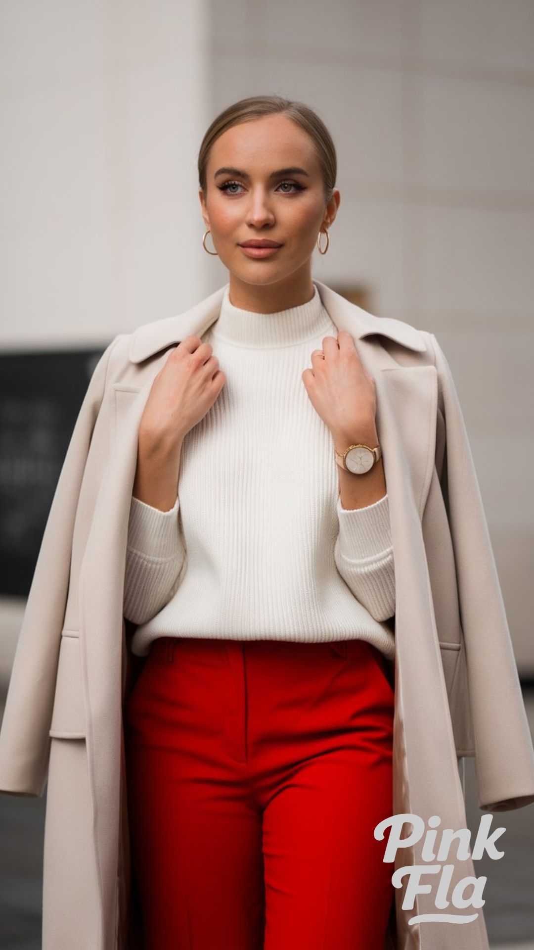 Chic and Timeless Holiday Ensemble - Christmas Outfits with Red Pants